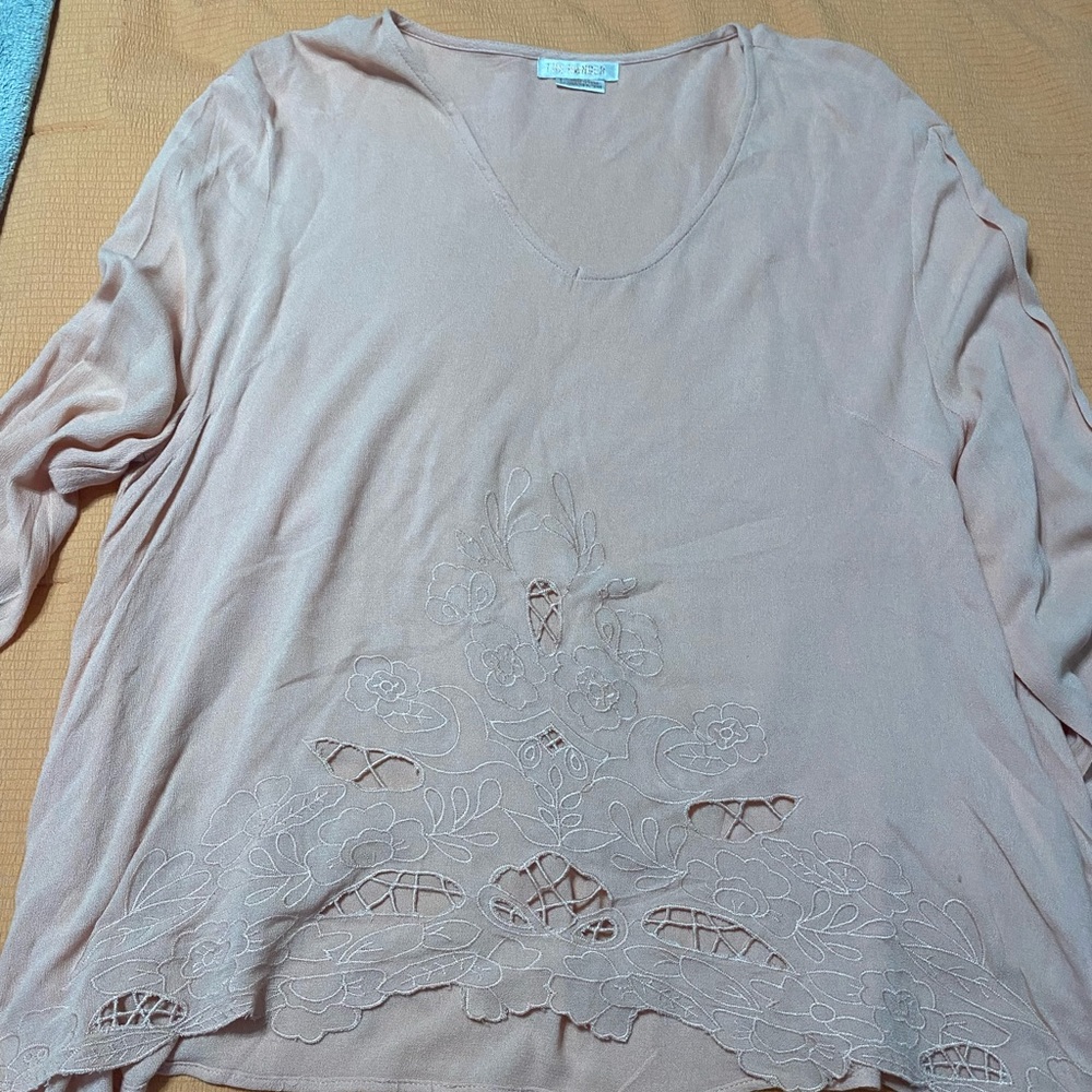 V-Neck Lace Blouse